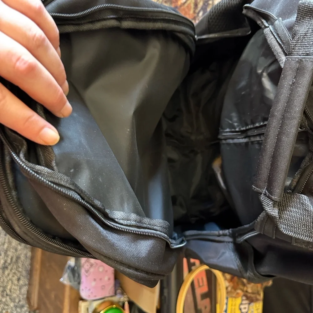 ⭐ Rolling Travel Backpack Carry On Luggage Wheeled Laptop Bag Black